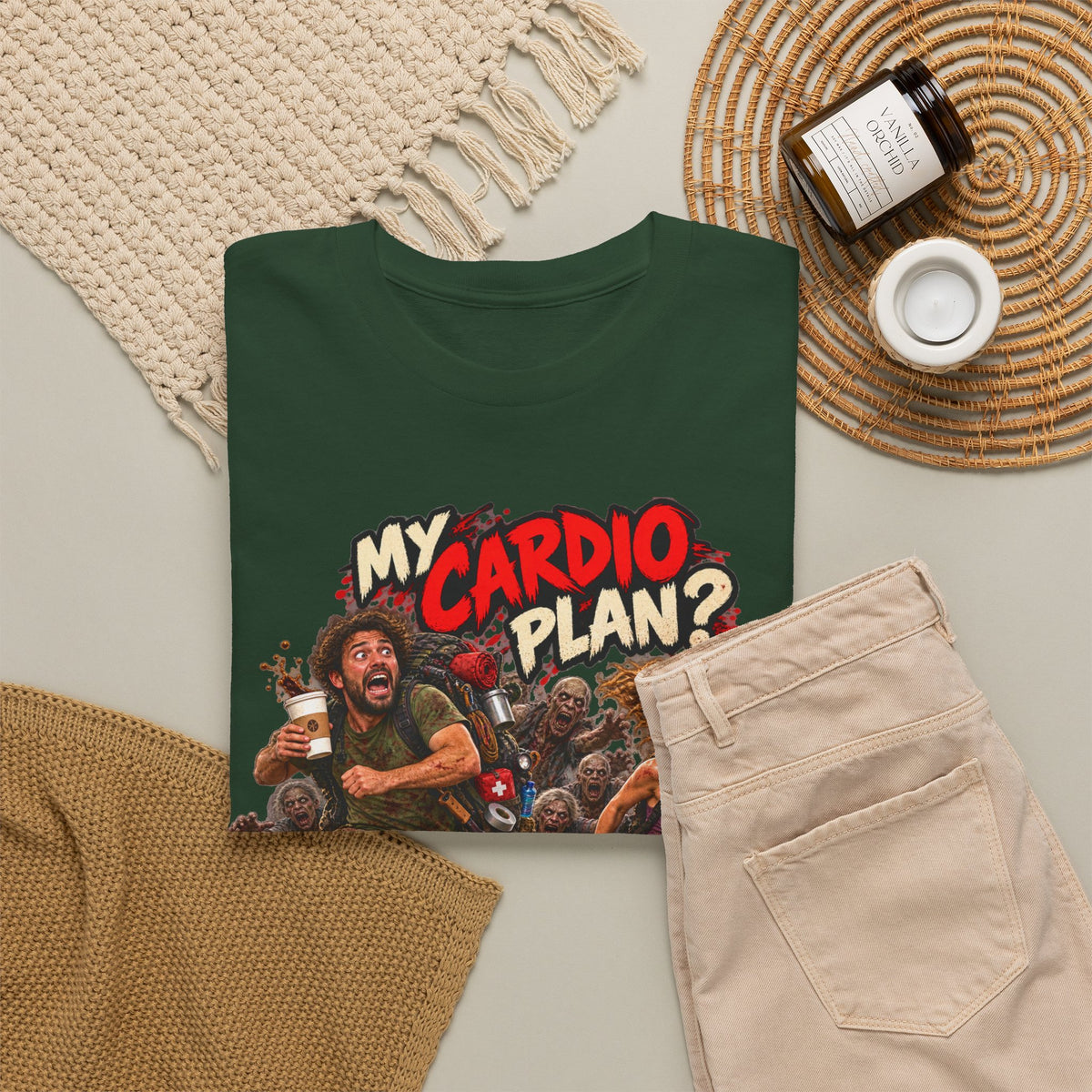 My Cardio Plan Running From Zombies Halloween T-Shirt