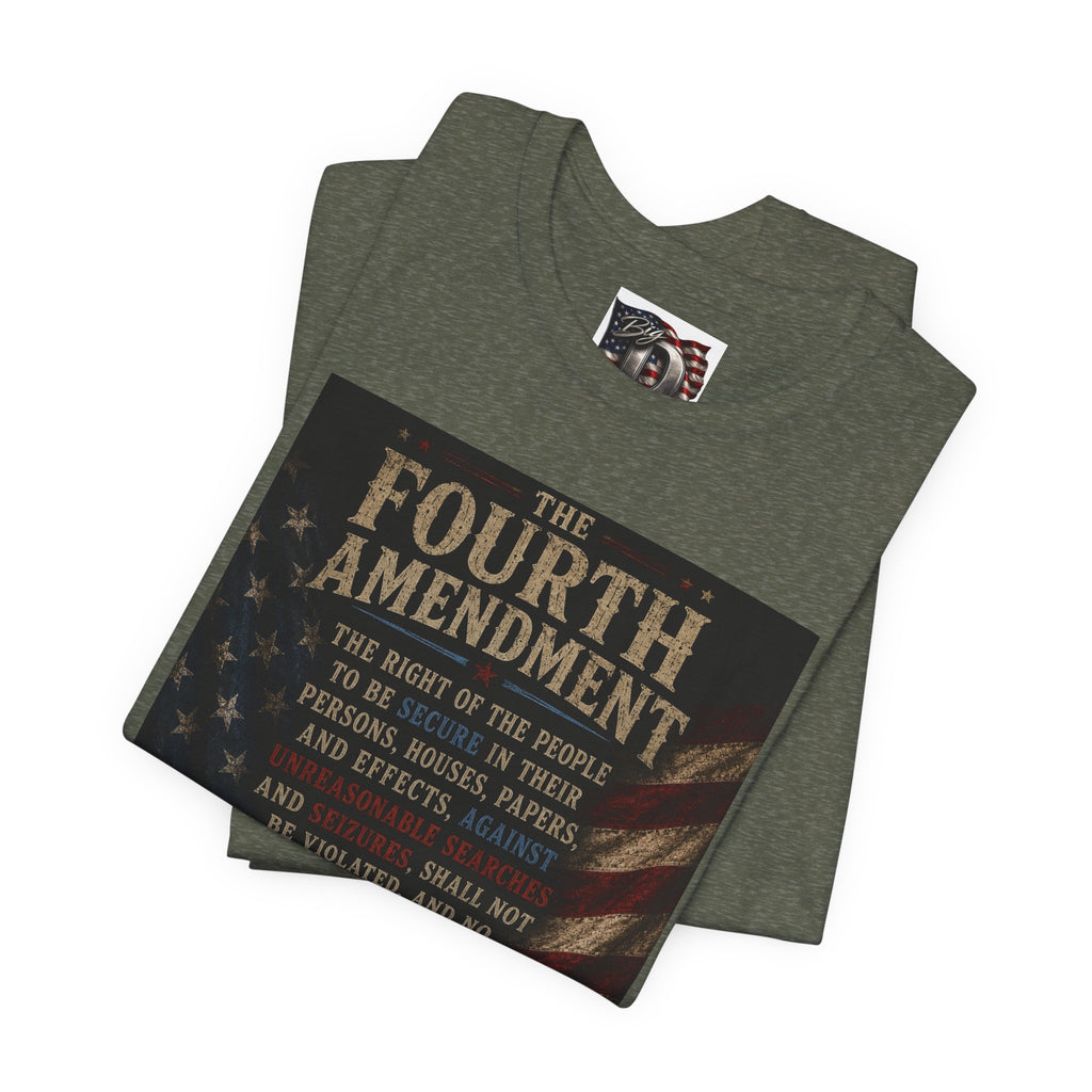 Fourth Amendment text tee | Constitution rights shirt, patriotic flag design