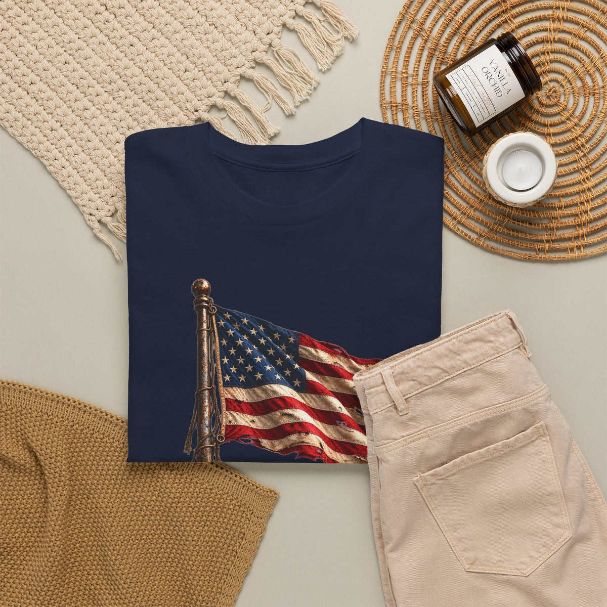 Still Standing American Flag T-Shirt