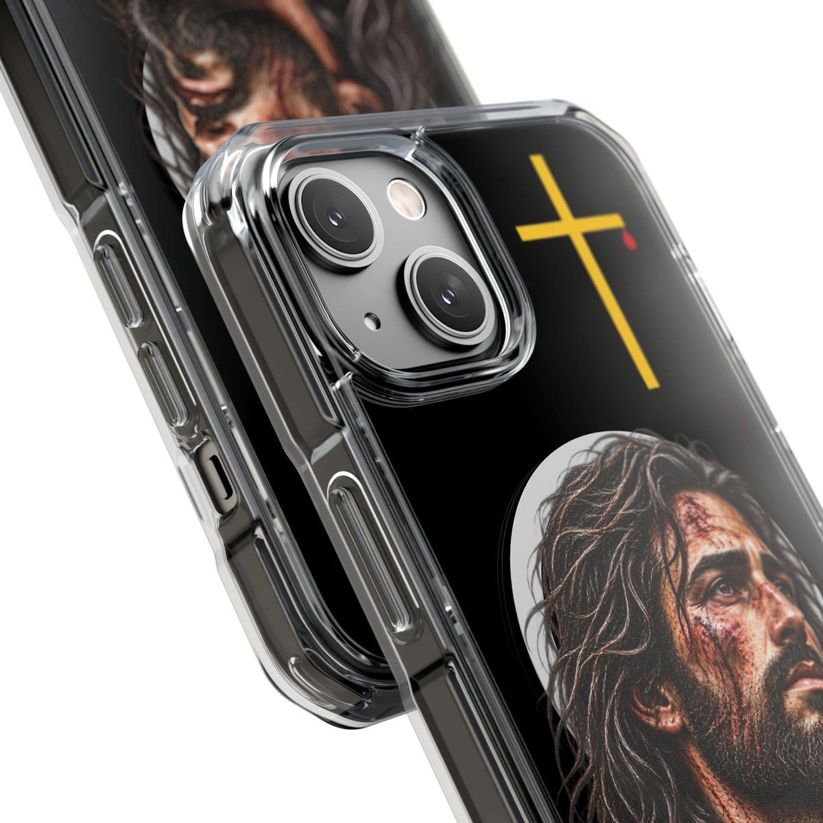 Jesus Cross Magnetic Clear Phone Case