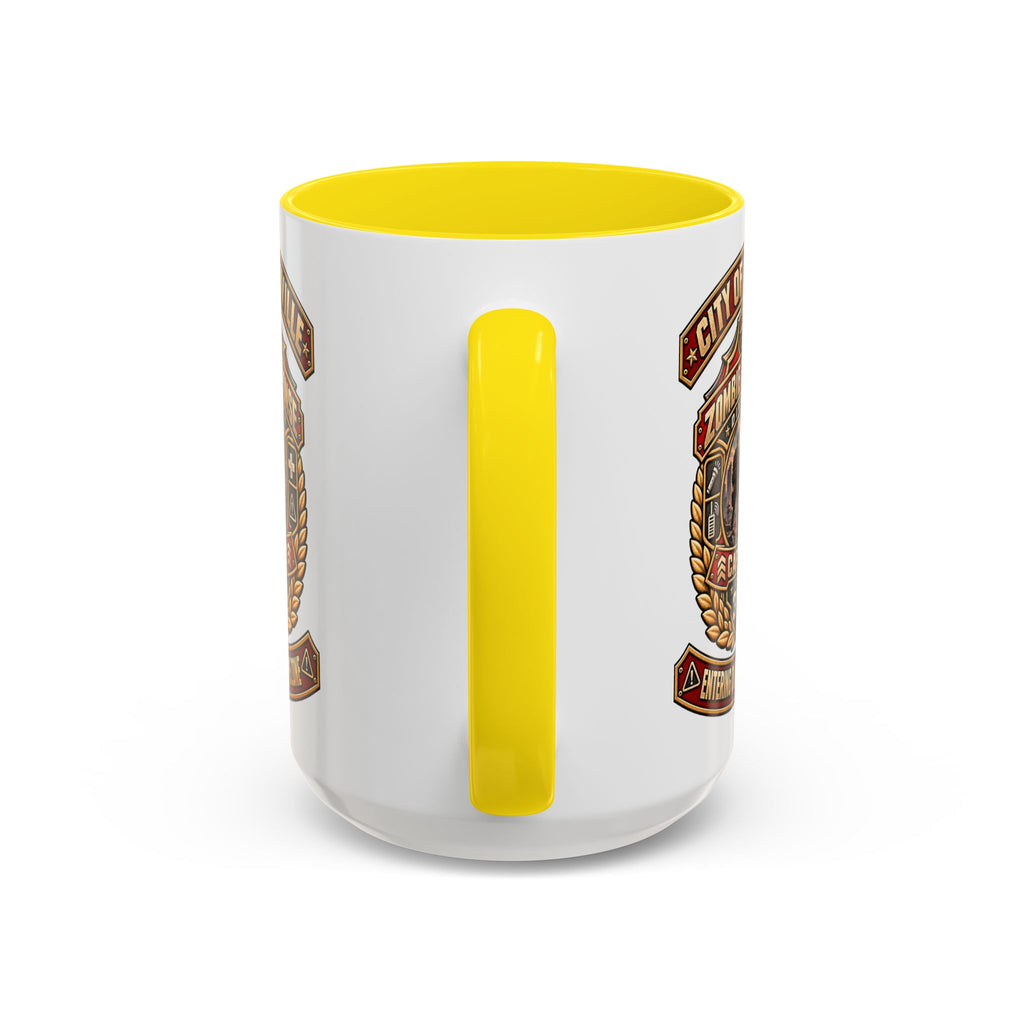 Retro Red Accent Coffee Mug
