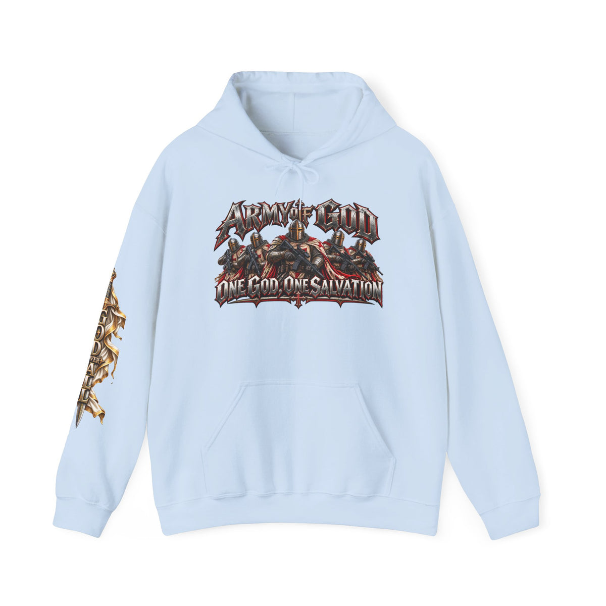 Christian Graphic Hoodie — "Everyone Will Bow" Cross Design
