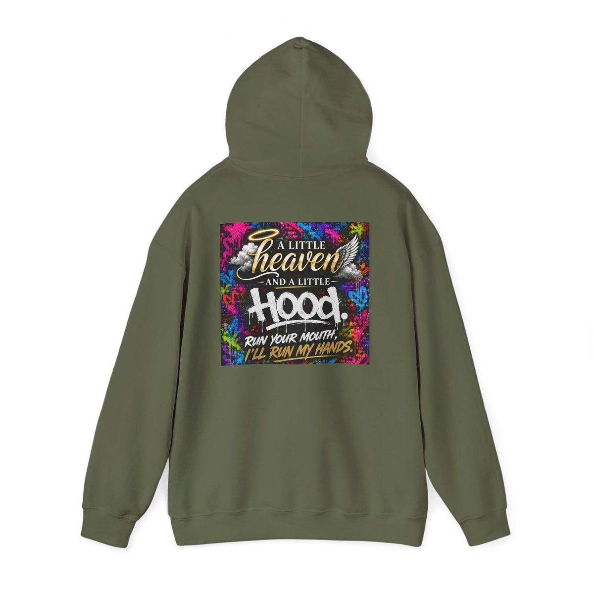 Christian in Progress hoodie | Faith graphic sweatshirt, colorful back print