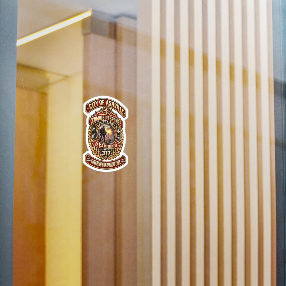 City of Ashfall Zombie Response Division Captain 317 Vinyl Decal