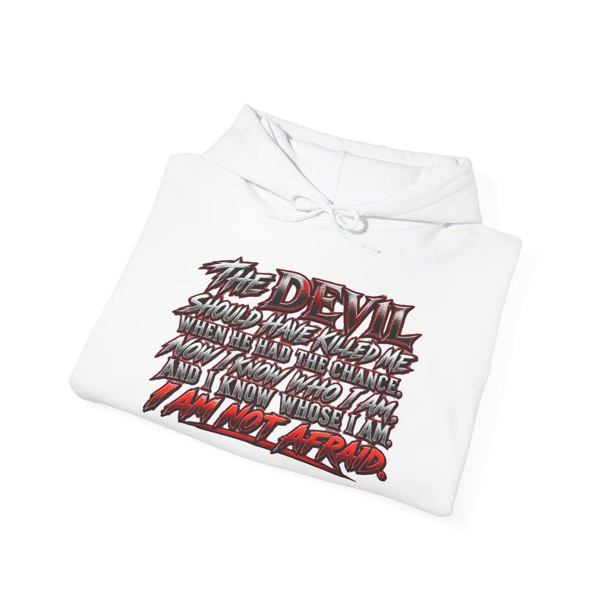 Revelation 13:16-17 Christian Hoodie – 'The Devil' Verse Graphic Pullover