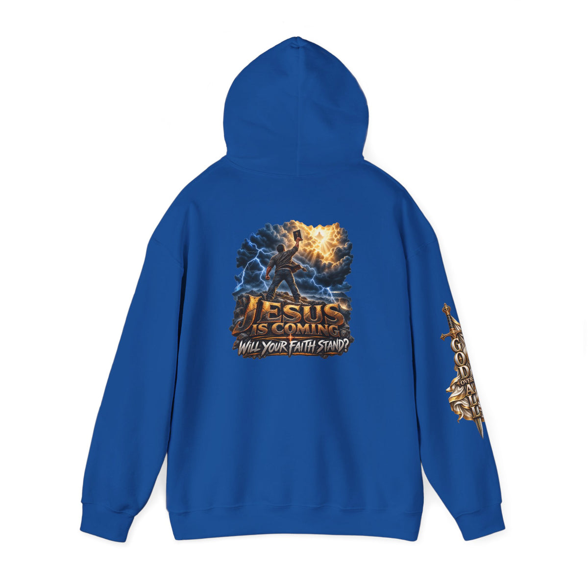 Religious Hoodie — “Jesus Is Coming: Will Your Faith Stand?” Graphic Pullover
