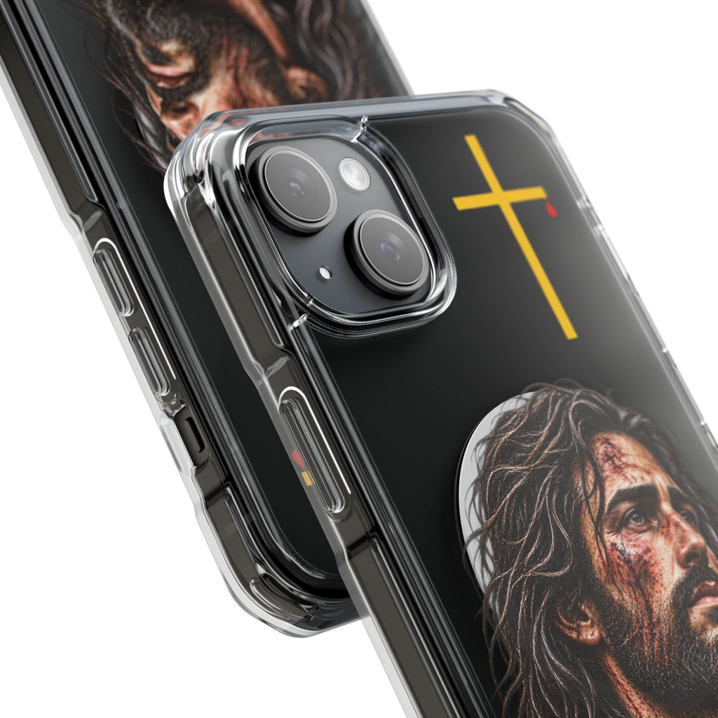 Jesus Cross Magnetic Clear Phone Case