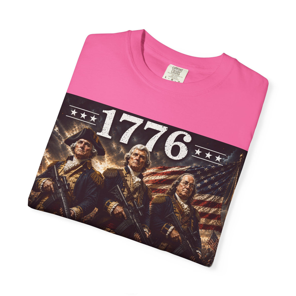 1776 Revolutionary Soldiers America First T-Shirt | Home of the Free