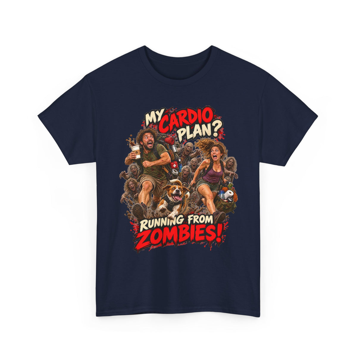 My Cardio Plan Running From Zombies Halloween T-Shirt