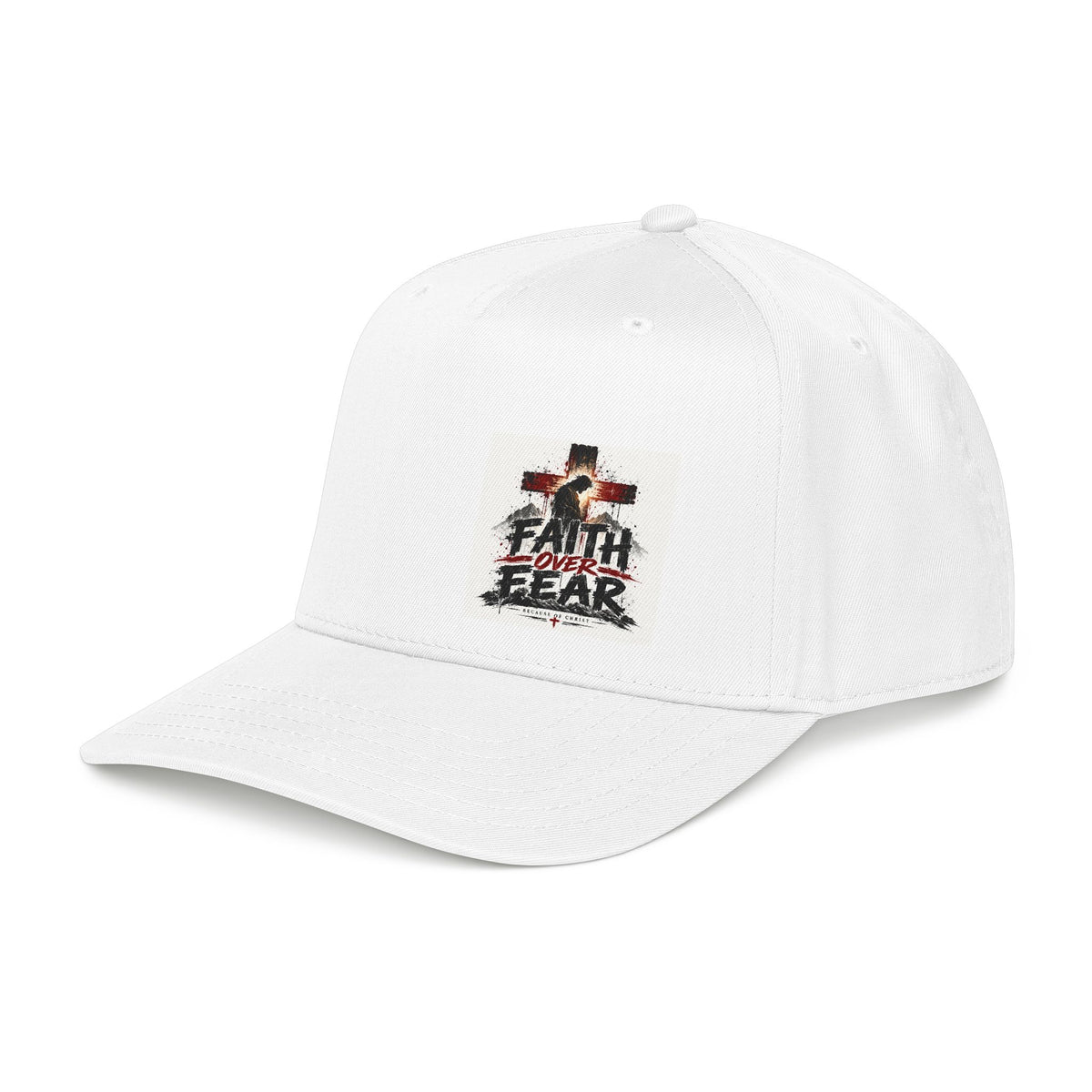 Faith Over Fear Baseball Cap — Christian Cross Inspirational Hat