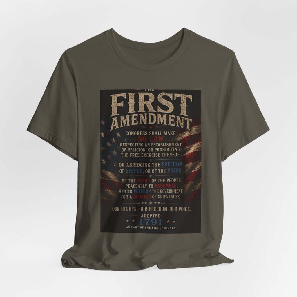 First Amendment Text Tee | Patriotic Constitution Shirt