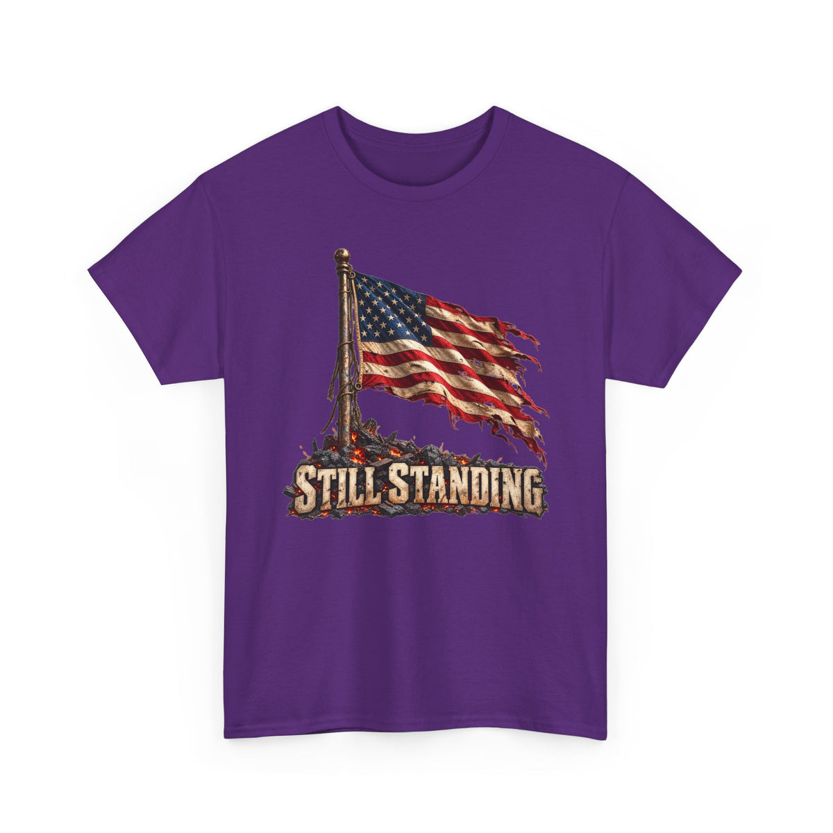 Still Standing American Flag T-Shirt