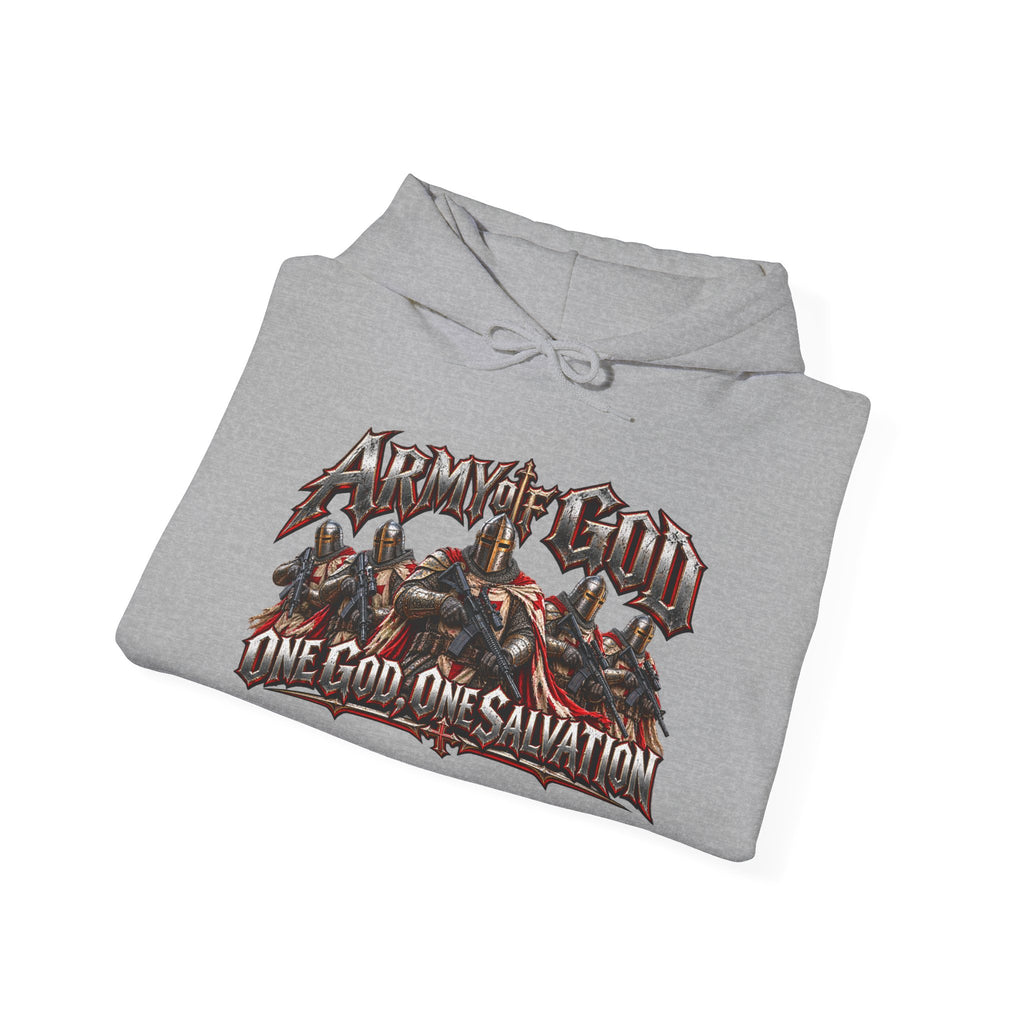 Christian Metal Hoodie - "One God, One Salvation" Graphic Pullover