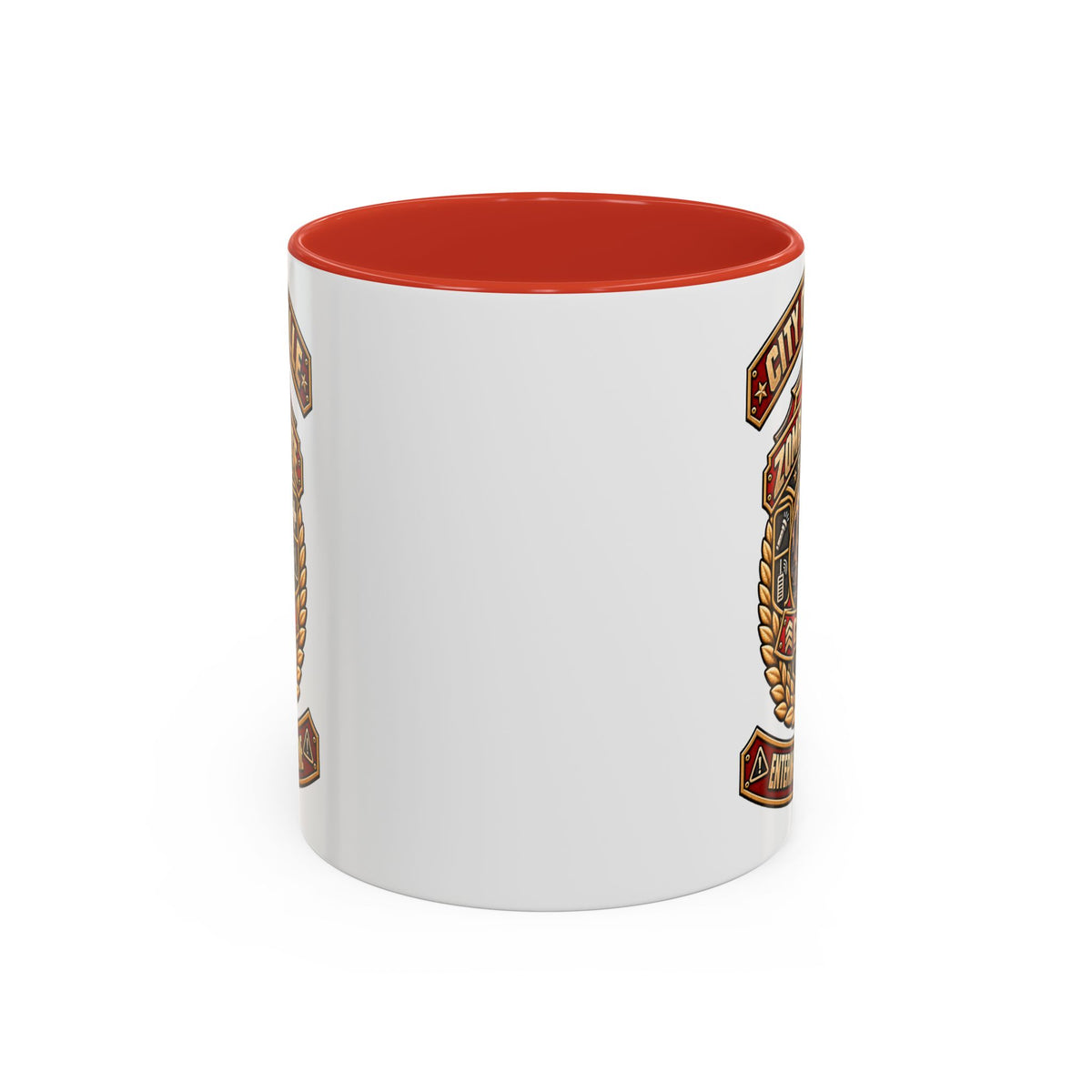 Retro Red Accent Coffee Mug