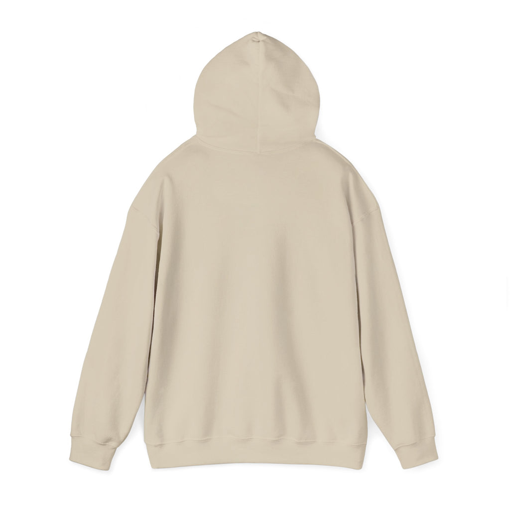Devil Quote Graphic Hoodie — Gothic Script White Pullover