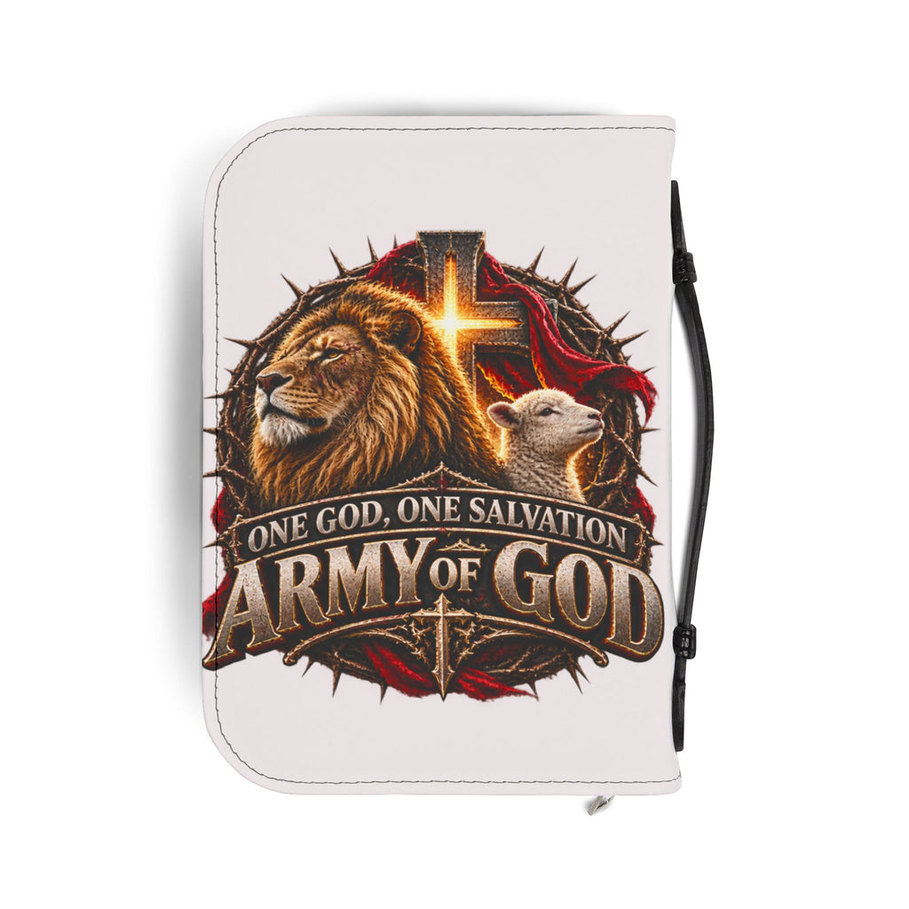 Bible Cover - "Faith Over Fear" & Army of God Protective Zippered Case